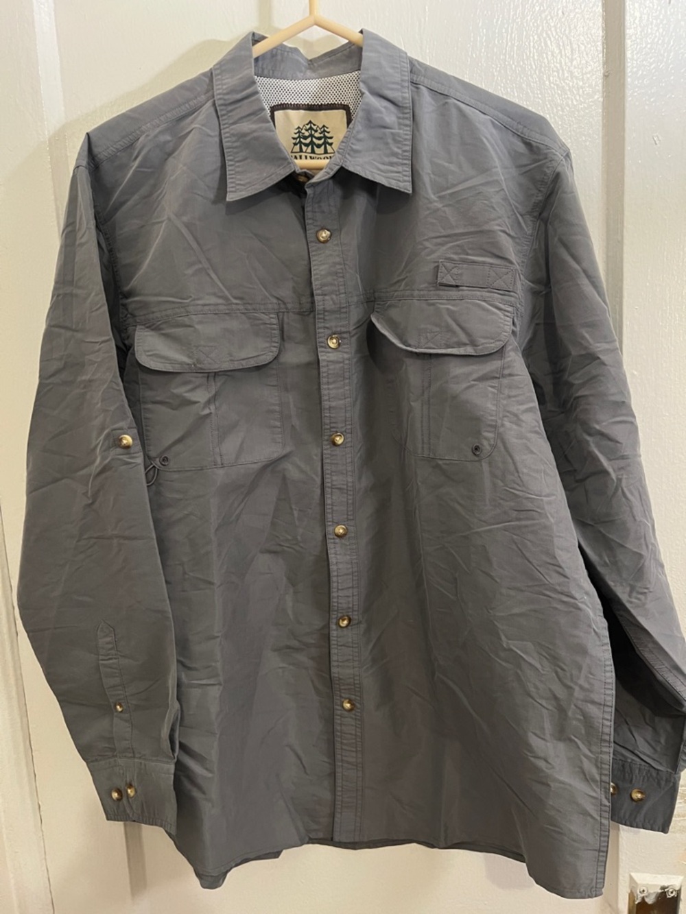Mens Grey Dress Shirt 60% cotton 40% polyester